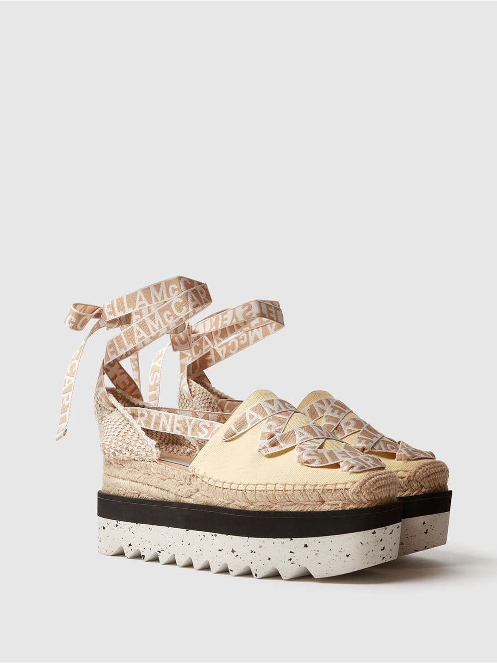 Stella McCartney
Gaia Logo Canvas Platform Espadrilles